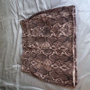 Snake print skirt